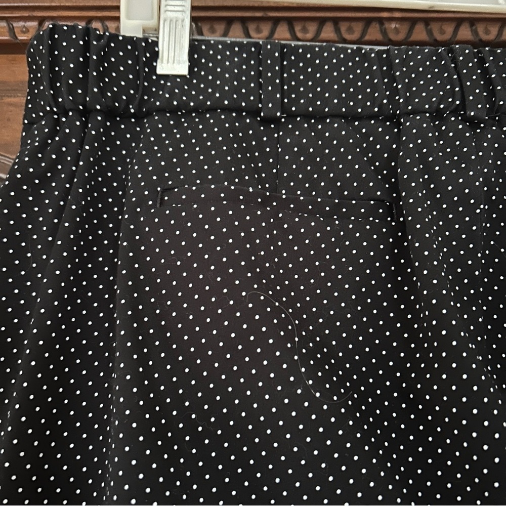 Talbots Signature Crop Pants Black White Dot 18W Petite - Picture 8 of 16